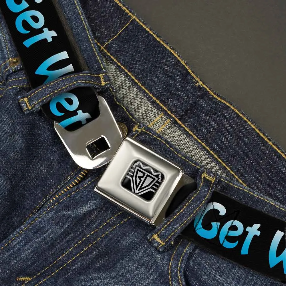 Seatbelt Belt - GET WET Black/Baby Blue