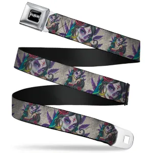 SEXY INK GIRLS Full Color Black White Seatbelt Belt - Muerta Webbing