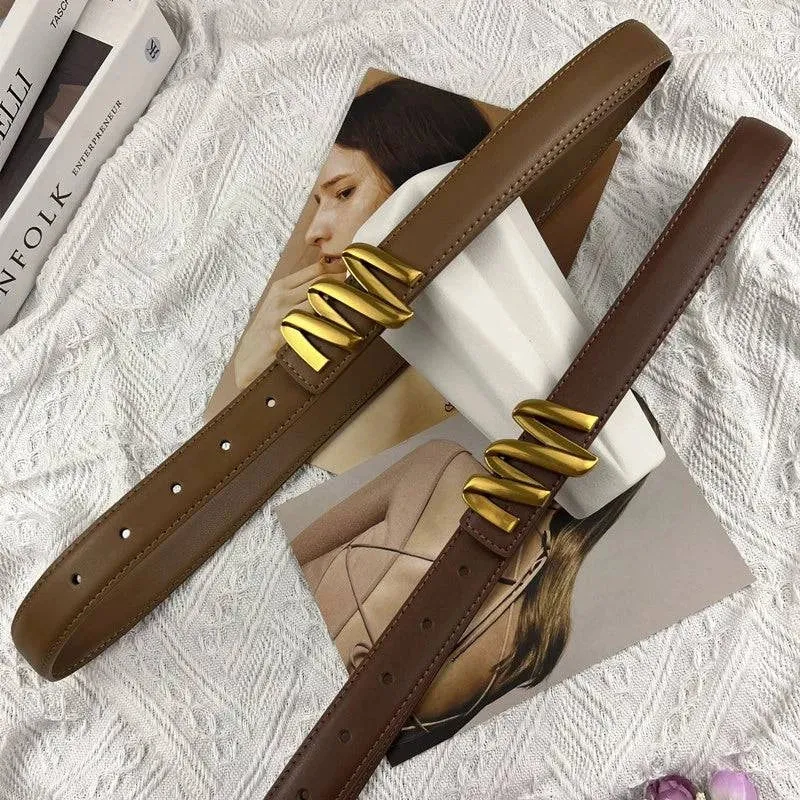 Stylish Women's Genuine Leather Belt for Skirts, Suits, and Jeans