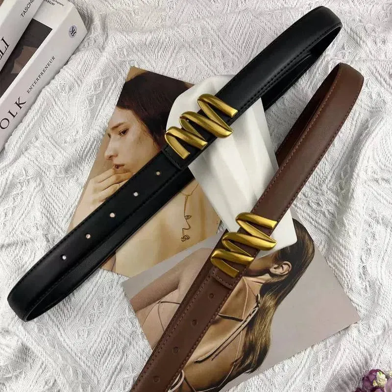 Stylish Women's Genuine Leather Belt for Skirts, Suits, and Jeans