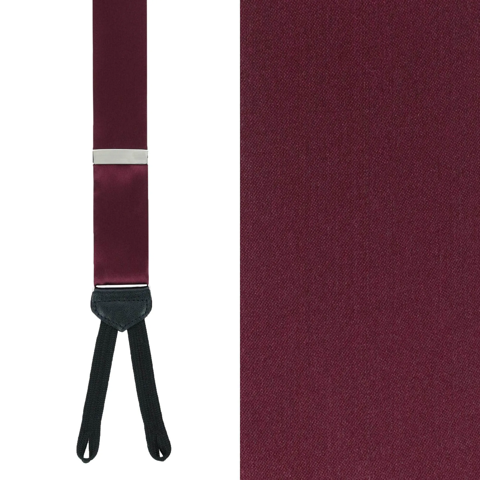 Sutton Solid Color Silk Formal End Braces