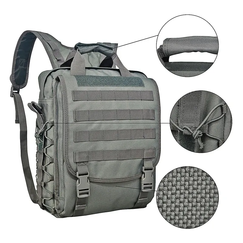Tactical Molle Laptop Messenger Backpack Shoulder Bag Outdoor Camping Sports