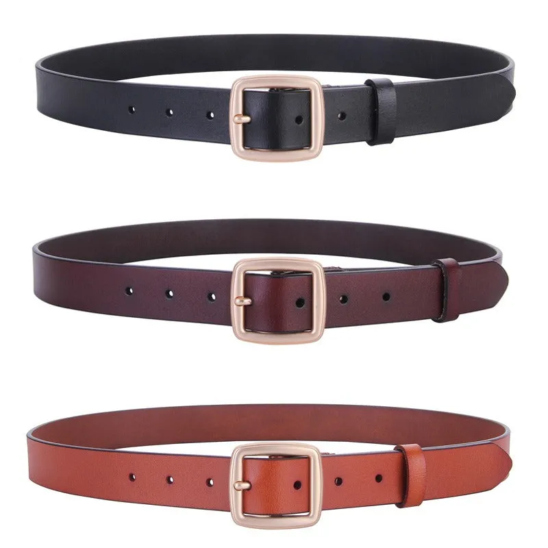 Women Leather Casual Clothing Jeans Belts