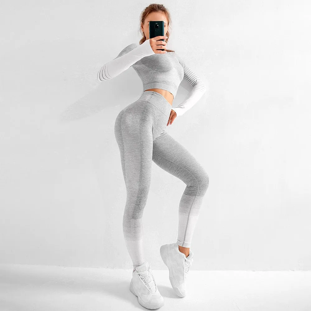 Women's Seamless Gradient Sports Set