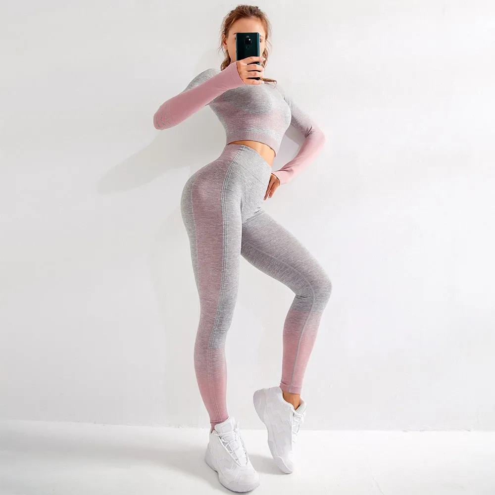 Women's Seamless Gradient Sports Set