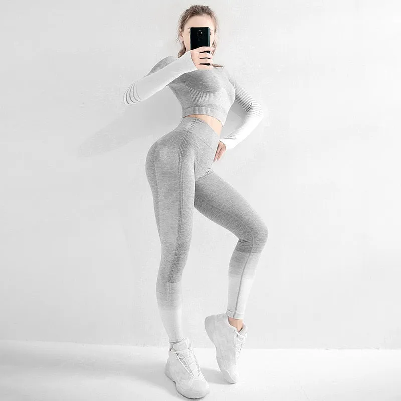 Women's Seamless Gradient Sports Set