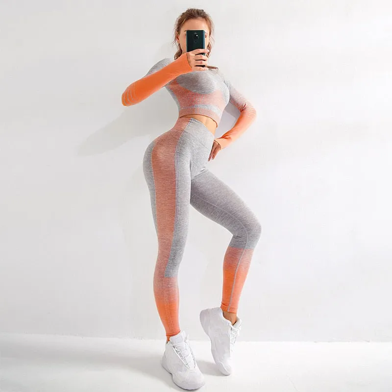 Women's Seamless Gradient Sports Set