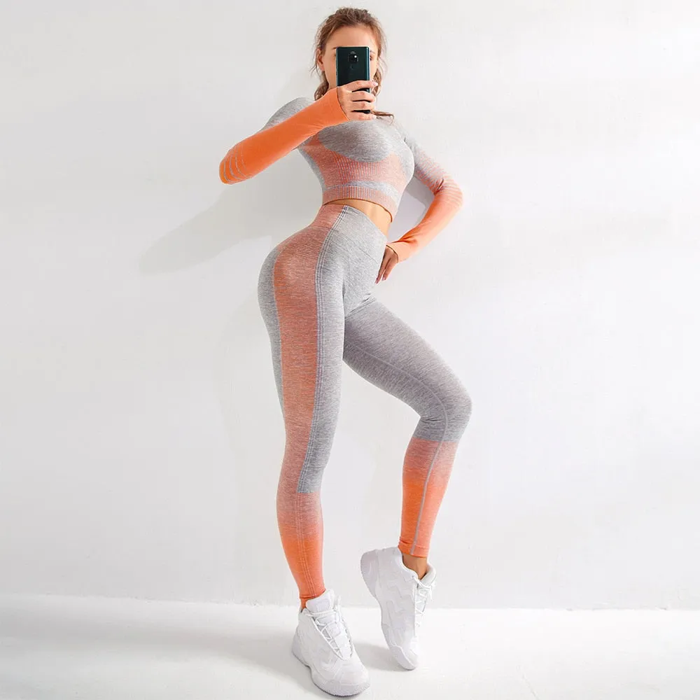 Women's Seamless Gradient Sports Set