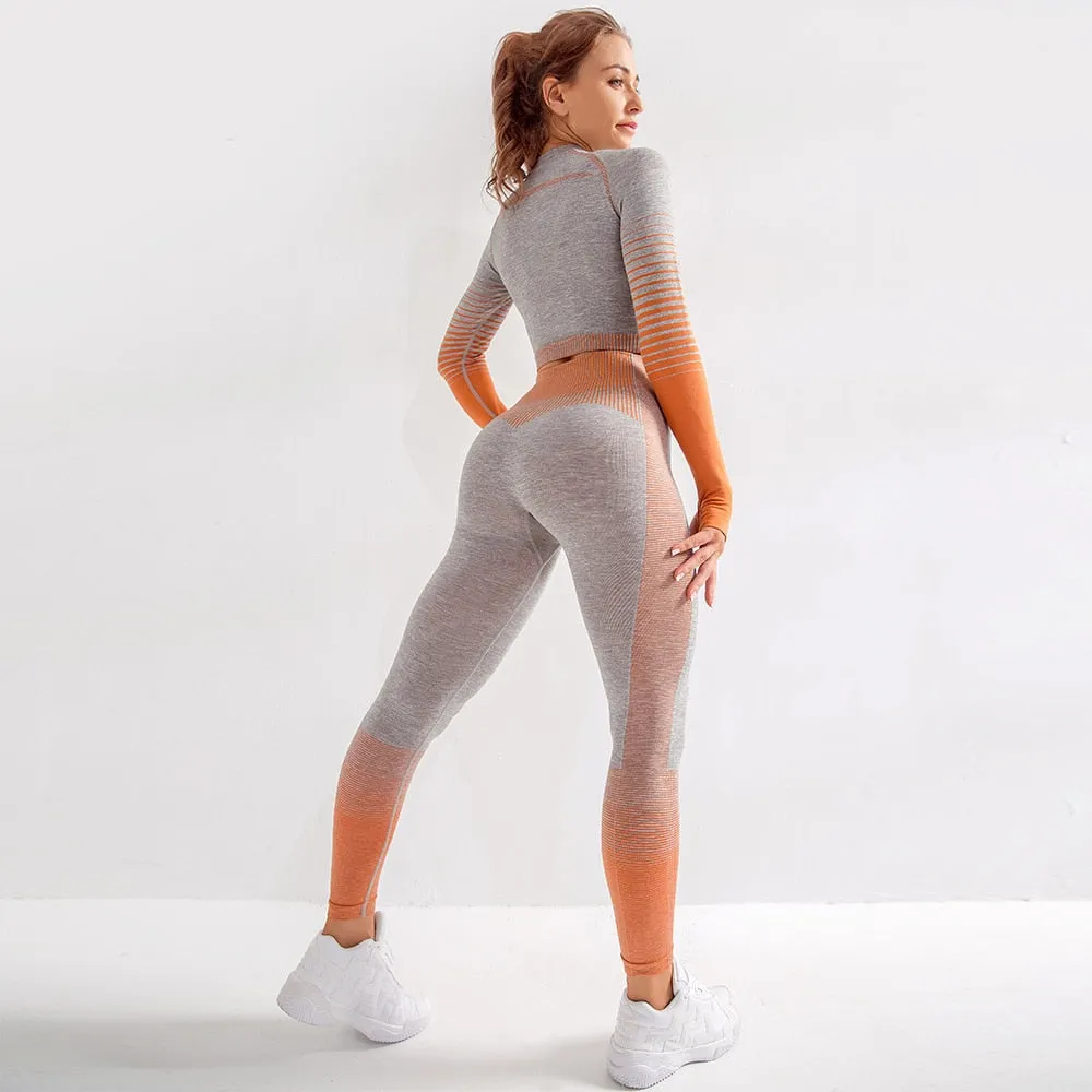 Women's Seamless Gradient Sports Set