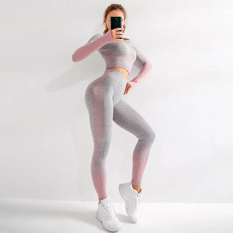 Women's Seamless Gradient Sports Set
